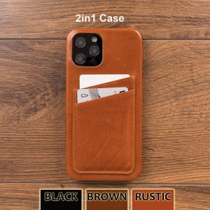 Customized Leather iPhone Case with Card Holder
