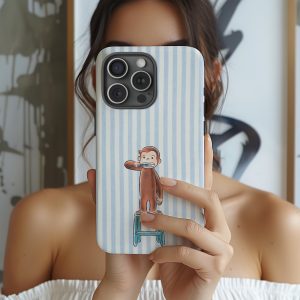 Funny Monkey & Stripes iPhone/Samsung Case